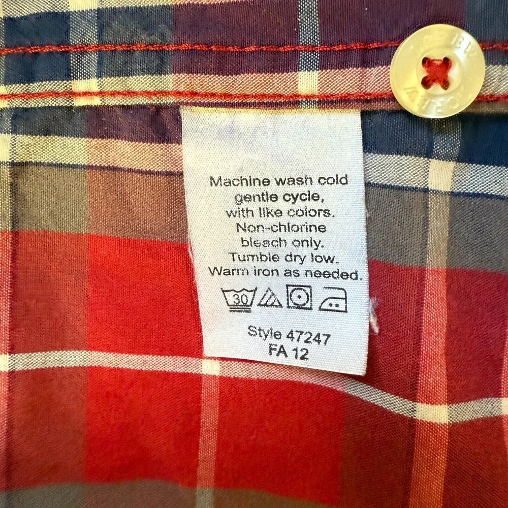 J. Crew Mens Tartan Plaid Long Sleeve Button Down Shirt  - Size‎ XL